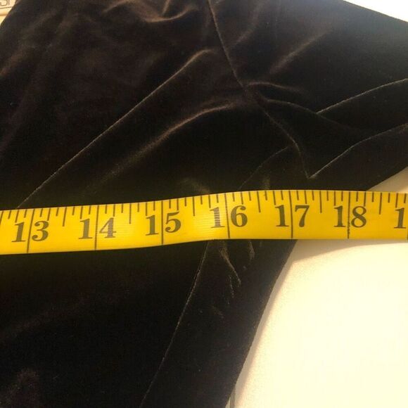 Vintage Tadashi Deep Brown Velvet Long Sleeve Midi Dress Size 8 Party/Occasion - Picture 10 of 15